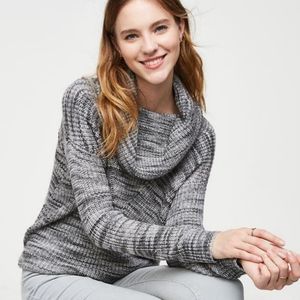 LOFT Space Dye Cowl Neck Sweater